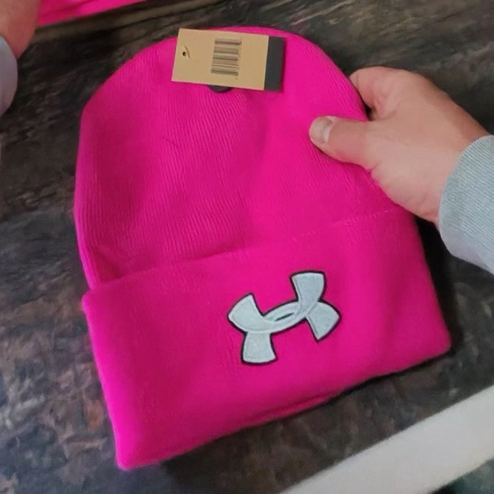 Under Armour Neon Pink Beanie
